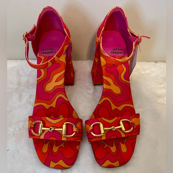 Jeffrey Campbell Shoes - Jeffrey Campbell Star-B Fuchsia Multi Print EUC!Size-8